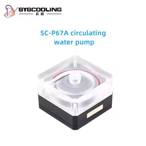 Syscooling P67A pump 500L/H DC12V 25DB CE marked PC Liquid Cooling Pump with LED light