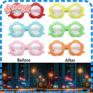 SHOOGEL Fireworks Diffraction Glasses Light Changing Eyewear Accessories Funny Sunflower Shaped
