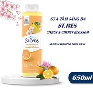 Sữa Tắm ST. Ives Citrus & Cherry Blossom 650ml Hương Cam Chanh & Anh Đào Đánh Thức Năng Lượng St.Iv