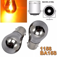2pcs 1156 BA15S-180 Degree 7506 P21W 3497 67 12821 Chrome-Plated Bulb Silver-Plated Amber Direction 