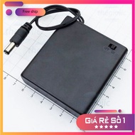 [2 Pieces]- Battery Box, Battery Tray 4xAA Jack DC 5521 On-Off Switch Cover Chip World