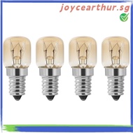 {joycearthur.sg}Oven Bulb,4Pcs E14 Oven 15W,Oven Bulb,  Cap Clear  Pygmy Oven Lamp,E14 Resistant Up to 300 Celsius Light for Oven