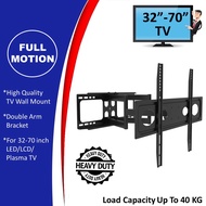 [Full Motion] For 32”-70” inch Plasma/LED/LCD TV Tilt Adjustable Up &amp; Down TV Wall Mount Bracket (Double-Arm)
