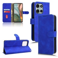 Case For Motorora G77 G67 ⭐Skin Feel Matte Magnetic Flip Leather Phone Cover⭐ Shockproof Shell Card 