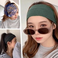 Solid Color Knitted Headband Korean Style Elastic Headband Fitness Sports Headband C9e5