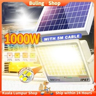 [Free Warranty] Lampu Solar 1200W Solar Light Outdoor Lighting Waterproof Lampu Led Solar Lamp Automatic Light