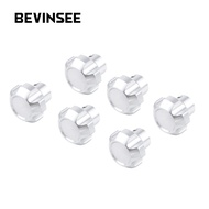 BEVINSEE Dash Knob Kit for Jeep CJ5 CJ7 CJ8 1976-1986, 6pcs (Black/Silver)
