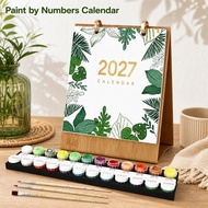 2027 Creative Desk Calendar And DIY Paint By Numbers Kit Combines A Functional Calendar With A N3Y6