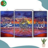 Decoration Gallery.id - Hiasan dinding kaligrafi jam 1 set premium - Dekorasi aesthetic - JD-1