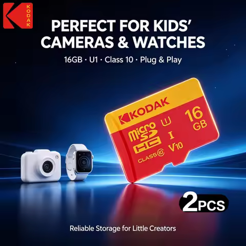 2PCS KODAK 16GB Micro SD Card U1 Class 10 V10 Memory Card for Kids Camera Kids Smartwatch Plug and P