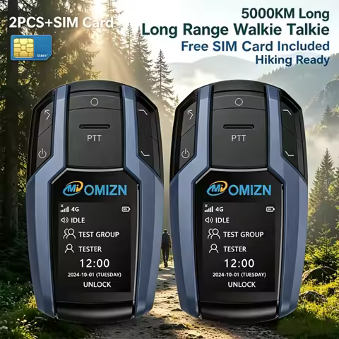 OMIZN Walkie Talkie 4G Radio Professional Walkie Talkies Portable AES256 Mode Analog Rechargeable Ra