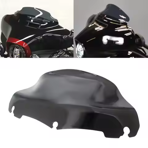 9" Motorcycle Wave Windshield Windscreen Wind Deflector For Harley Touring Tri/Electra/Street Glide 