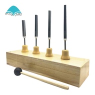 4Pcs Accurate Frequency 256Hz 320HZ 384HZ 512Hz Music Tuning Fork Set Music Flat Fork Measure Gauge 