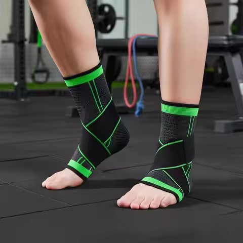 New 1 Pc Compression Ankle Support Sports Adjustable Basketball Ankle Wrap Men Women Hiking Running 