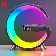 ZUZG 4 In1 Multi Functional Wireless Charger Atmosphere Lamp Bluetooth Speaker Music Clock Alarm Key