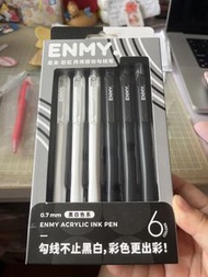 Enmy 彩虹丙烯筆 acrylic black and white ink pen