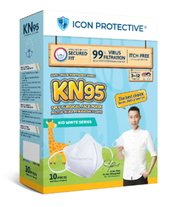 ICON PROTECTIVE KN95 5Ply Surgical Face Mask Kids 10'S (White)