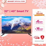 SHARP 32'' 40"  Smart TV 2T-C32EF2X|2T-C40EF2X  Narrow Bezel | Netflix Youtube Prime Video &amp; Browser l 3 Year Warranty