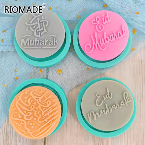 Arabic Font Moon Ramadan Silicone Mold DIY Chocolate Biscuit Dessert Fondant Baking Cake Tools Handm