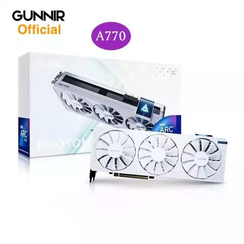 Original New GUNNIR Intel Arc A770 Photon 16G OC GDDR6 Graphics Card, 2400 Mhz 16GB 256-bit GDDR6,PC