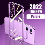 Purple Transparent Phone Case for OPPO Reno 8T 8 8Z 7 7Z 6 5 2 2F A96 A95 A94 A92 A78 A77 A76 A74 A58 A54 A52 A16 Find X5 Find X3 Pro 4G 5G Shockproof Protective Cute New Design Creative Plating Clear Soft Casing Cover K1-1