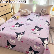 Kuromi Bedsheet Katil Kuromi Cute Bedsheet Bed Sheet Kuromi Room Decor Cartoon Bedsheet Cadar Kuromi