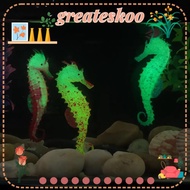 GREATESKOO Glowing Sea Horse, Fish Float Artificial Luminous Seahorse, Fake Landscape Silicone Underwater Seahorse Decor