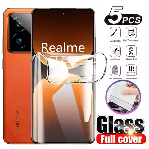 5PCS Hydrogel Film for Realme 14T P3 P3X P3 Ultra Screen Protector for Realme P3 Pro GT7 C63 C67 C55