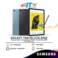 Samsung Galaxy Tab S6 Lite 2022 WiFi 10.4" Tablet | 4GB RAM + 64GB ROM | Snapdragon 720G | 8MP Camera | 7040mAh Battery