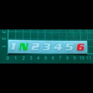 Sticker cutting logo gear 1N23456