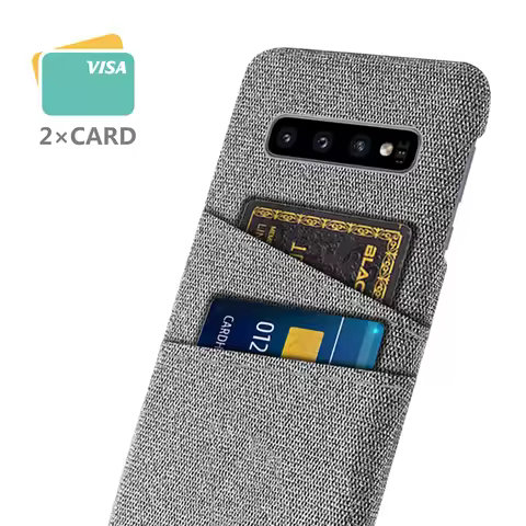Wallet Case S10 Case Samsung Galaxy S10 Plus/S10e Luxury Fabric Dual Card Cover For Samsung S10 S 10
