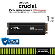 Crucial P310 with Heatsink PCIe Gen4 NVMe 2280 M.2 SSD - 1TB/2TB/4TB (5Yrs Crucial Warranty)