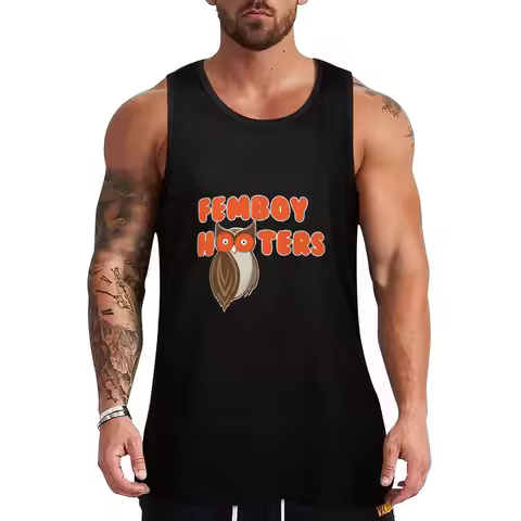 Femboy Hooters Tank Top Men's gym Sports clothing sleeveless shirt man