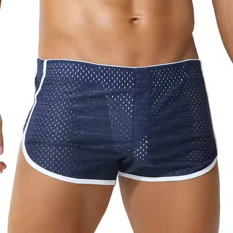 Men's Arrow Pants Ice Silk Underwear Boys Summer Teenagers Boxer Shorts Loose Personalized Trendy Bo
