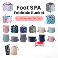 [SG Seller] Foldable Basin for Foot Bath / Travel Size Folding Pail Collapsible Foot Soak Bucket Foo