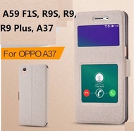 OPPO A59 F1S R9S R9 R9Plus A37 flip case cover 2windows casing