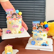 Happy Children's Day Cake Decoration 61st Street Sign Boys Girls Little Bears Donut Balloons Dessert