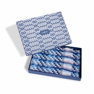 DoiTung ชุดของขวัญผ้าพันคอ 2025 Natural Dyed Scarf (S.Geraldine-R ) Ocean sky