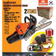 *CHAINSAW GERGAJI* DAEWOO Gasoline Chain Saw 16 INCI /  18 INCI (QUICK START) DT-DCS4516T /  DT-DCS5218T *CHAINSAW GERGA