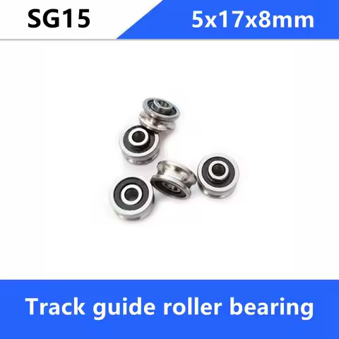 10pcs/50pcs SG15 SG5RS U Groove pulley SG15RS 5*17*8 mm Track guide roller bearing pulley for embroi