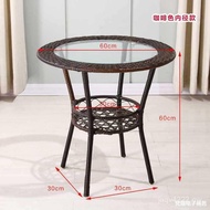 Coffee Table Drinking Balcony Round Table Simple Round Tea Table Small Movable Living Room Rattan Te