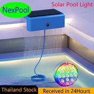 【Thailand Stock】Solar Pool Light for Underwater Outdoor Garden Waterproof RGB Color Pool Lights for 