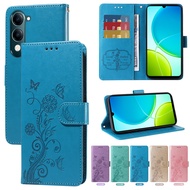Y18 Y03 Y04 Y17S Y19S สำหรับ Vivo เคสโทรศัพท์ Y28 Y29เคสแบบฝาพับมีช่องเสียบบัตร Y37 Y39 Y02 Y02T Y02