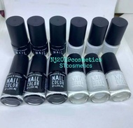 สีทาเล็บพีเมี่ยม  nail color /สีดำด้าน+สีขาวด้าน/ยกโหล12ขวด