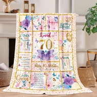 70th Birthday Gifts for Her -70 Year Old Gifts for Women Mom -70th Milestone Birthdays Blanket -70th