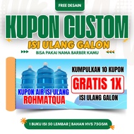 GALLON REFILL DEPOT CUSTOM COUPON DRINKING WATER REFILL COUPON 1 BOOK CONTAINS 50 SHEETS