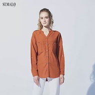 【ST.MALO】歐洲貴族經典天絲亞麻女襯衫-1931WSL磚紅棕