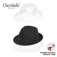 TEMU 1pc Cherishelle Classic Men's Autumn/winter Short Brim Fedora Hat Trilby Felt Hat Vintage Style