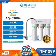 (Ready Stock) AQUASANA AQ5300+ Under Sink Water Filter Water Purifier Filter (4 NSF Std, 2 Years Hou