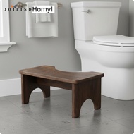 Homyl Non-Slip Wooden Toilet Stool Long-Lasting Toilet Foot Stool Stable Wood Bath Step Portable for